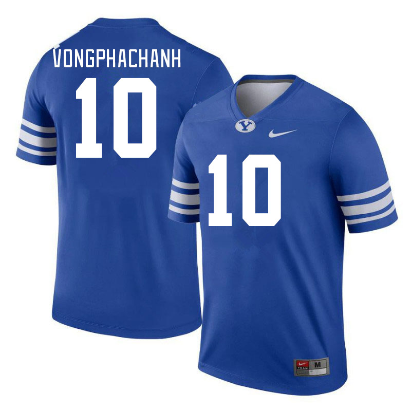 Men #10 AJ Vongphachanh BYU Cougars College Football Jerseys Stitched Sale-Royal